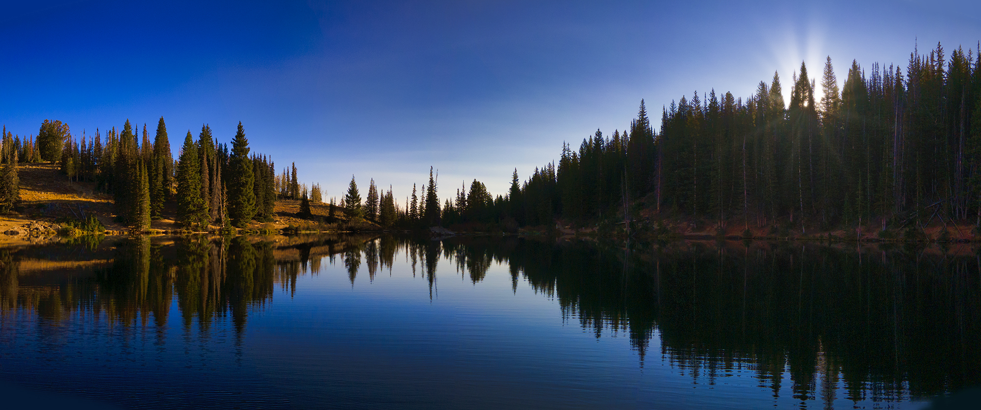 Bloods Lake Morning by Skip Weeks