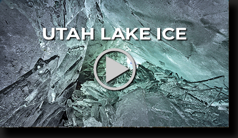 Utah Lake Ice by Skip Weeks