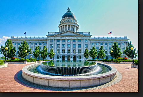 Utah State Capitol Back