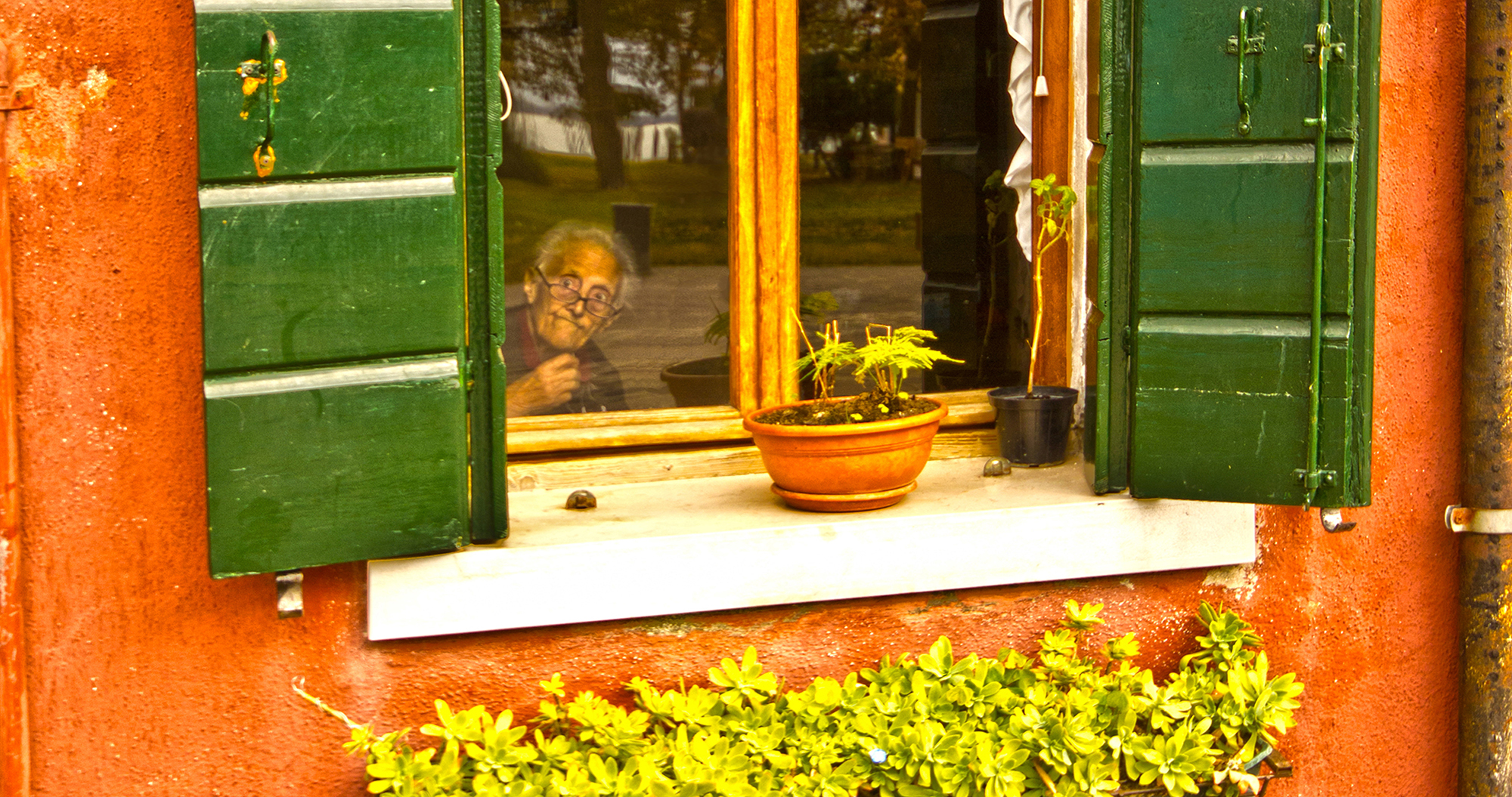 Sewing in Burano Italy by Skip Weeks
