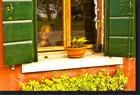 Sewing in Burano