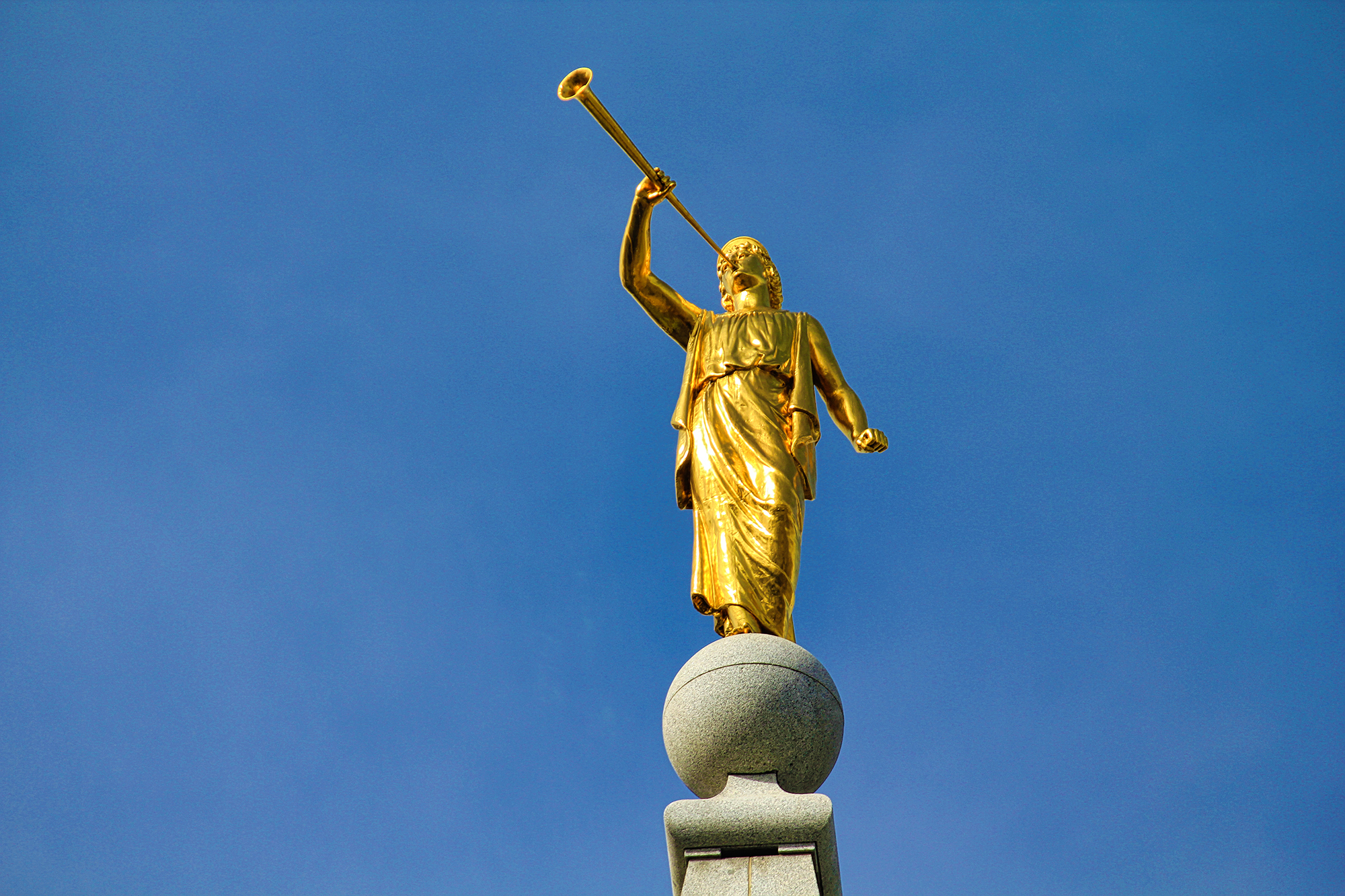 Angel Moroni on the Salt Lake Temple by Skip Weeks