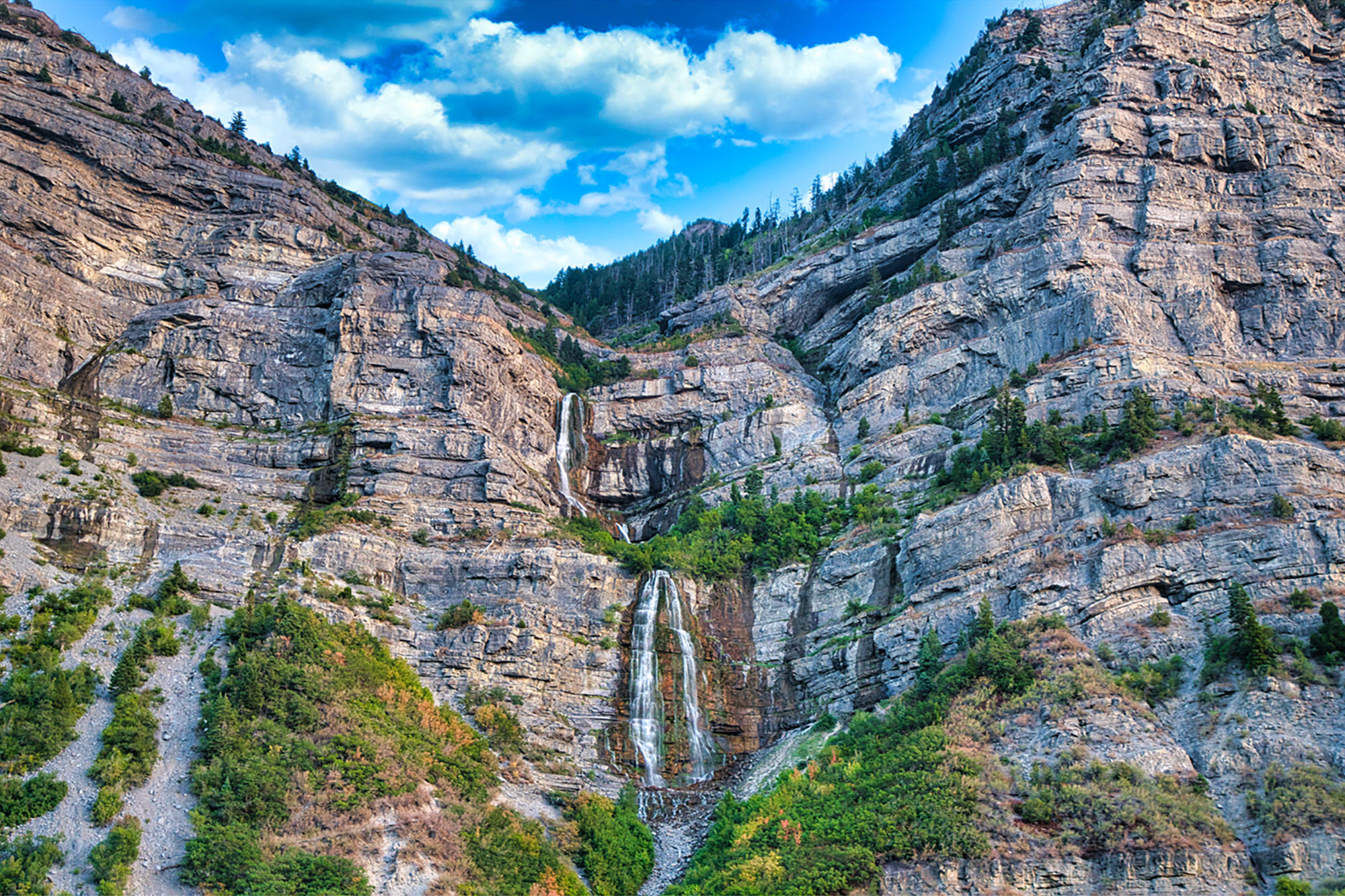 Bridal Veil Falls in Provo Canyon by Skip Weeks